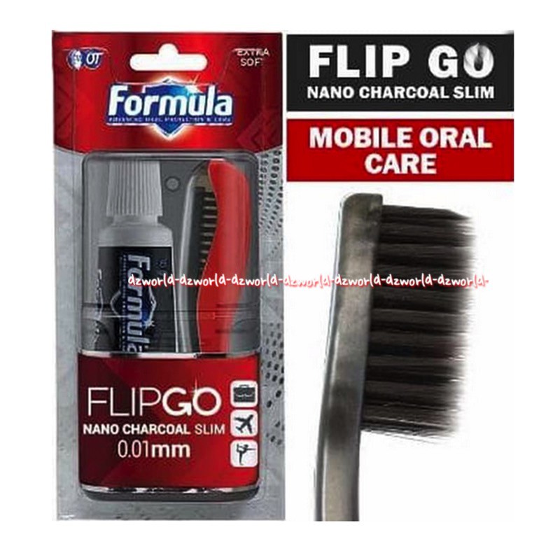 Formula FlipGo Toothbrush Travelling Odol Sikat Gigi Lipat Travel 1set Flip Go Flip &amp; Go Tooth Brush Travel Dengan Kotak Sikat Gigi Pasta Gigi