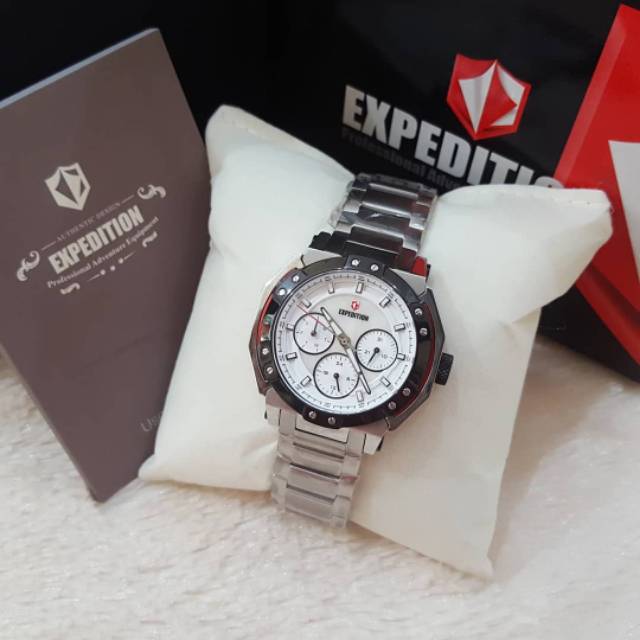 Jam Tangan EXPEDITION E6385 B SILVER BLACK LADIES.