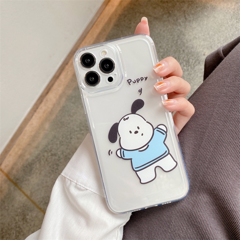 Ins Soft Case Silikon Transparan Motif Kartun Hewan Untuk iPhone 7 8 PLUS X XR XS 11 12 13 14 PRO MAX SE