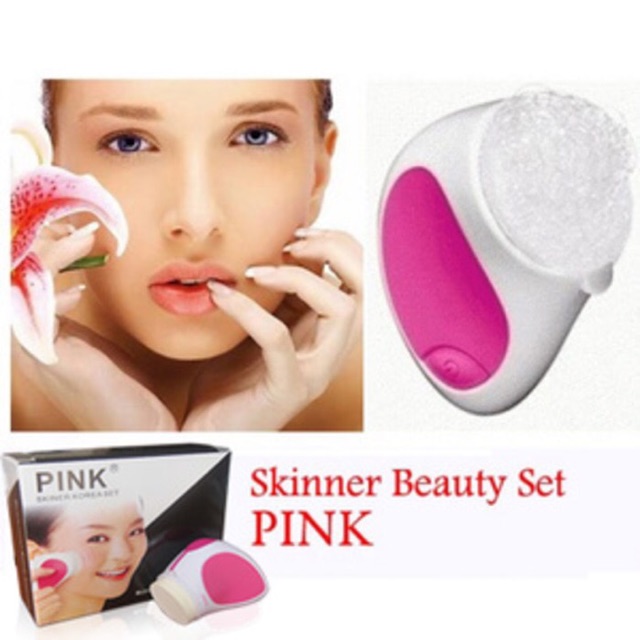 Pink skinner beauty kore, alat pembersih wajah, alat penghilang komedo, jerawat, flek hitam, dll