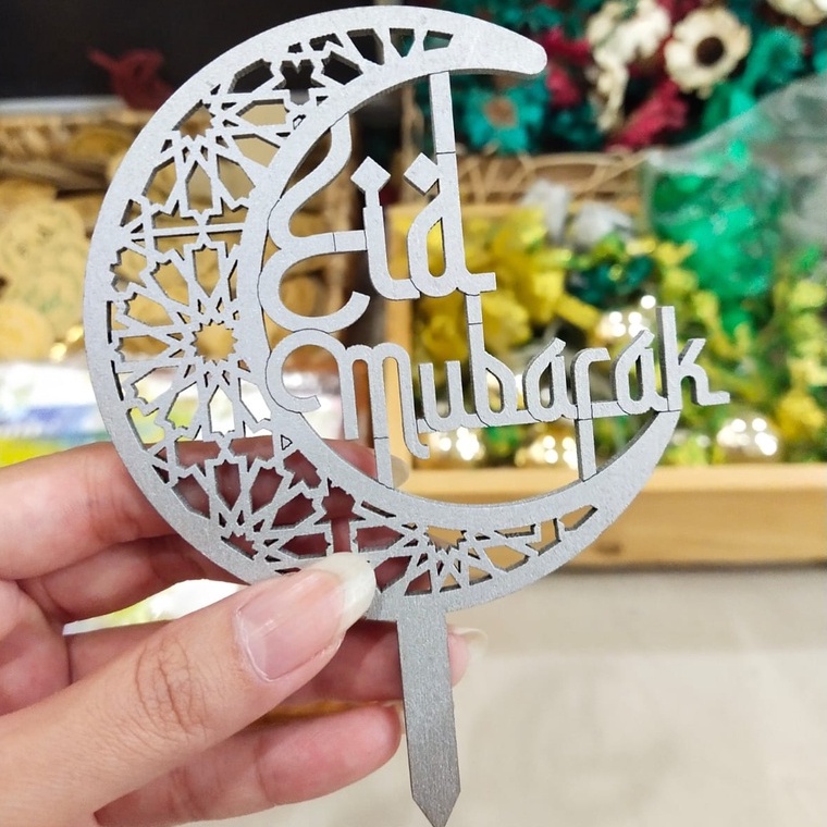 chipboard Kayu Ramadhan kareem laser cutting Idul Fitri, Tusukan / Gantungan Hampers Lebaran Eid Mubarak Ramadan Gantungan Unik Topping Topper Kue Lebaran