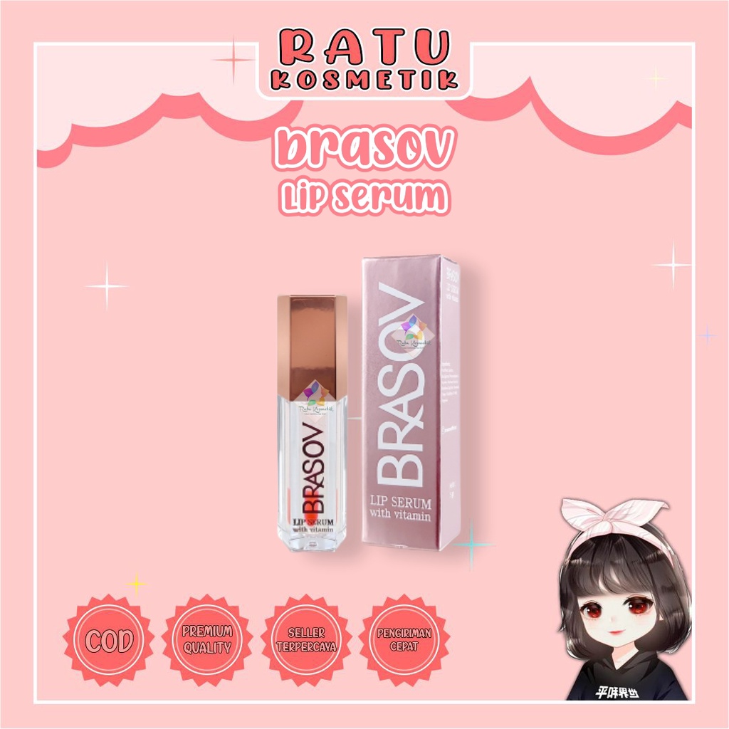 ❤ RATU ❤ Brasov Lip Serum With Vitamin | Pelembab Dan Pemerah Bibir BPOM✔️