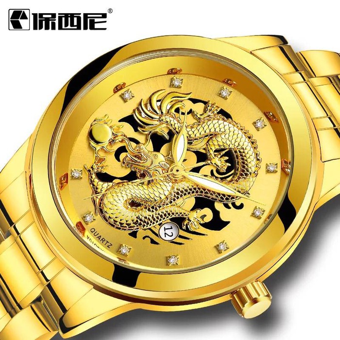 Jam Tangan Pria Naga Rantai Elegant