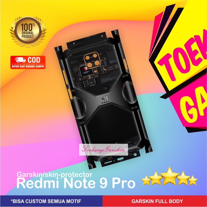 PROMO GARSKIN REDMI NOTE 9 PRO MOTIF ELEGANT SNAPDRAGON MI