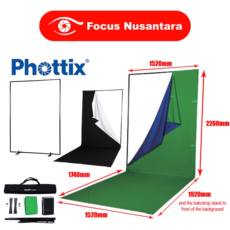 Jual PHOTTIX Collapsible QDrop Kit (1.52*2.26m) Indonesia