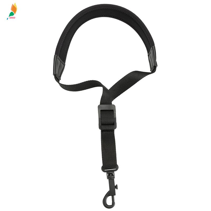 Strap Leher Adjustable Dengan Kait Snap Warna Hitam / Kopi Untuk Saxophone