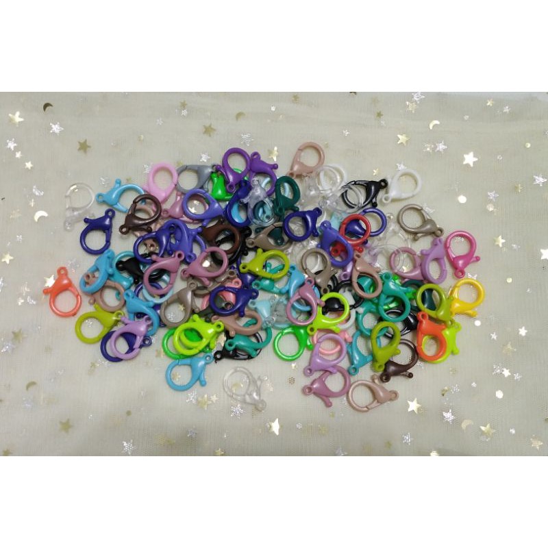 Kait kokot udang kalung masker strap plastik 2.5 cm per 10 &amp; 20 pcs