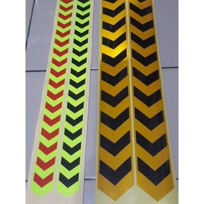 

stiker strip line kuning stabilo reflective