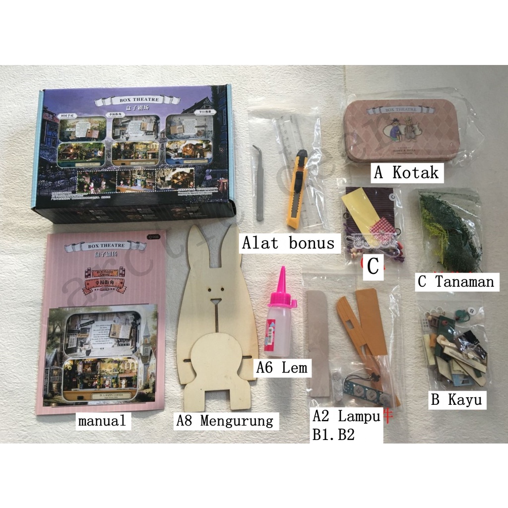 Mini world DIY Cabin model Kado Ulang Tahun Kado Spesial kodo anak cewek