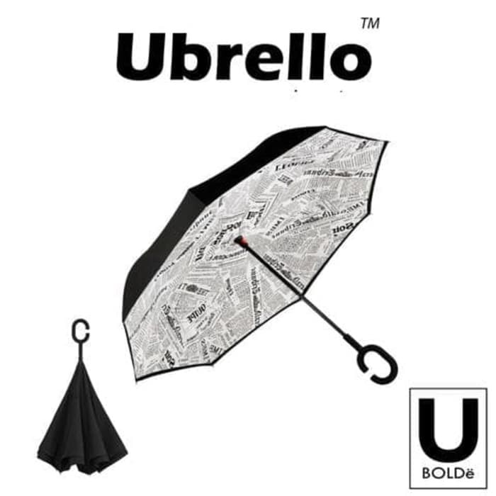 Payung Terbalik Upside Down Umbrella Corak Motif UBRELLO BOLDe