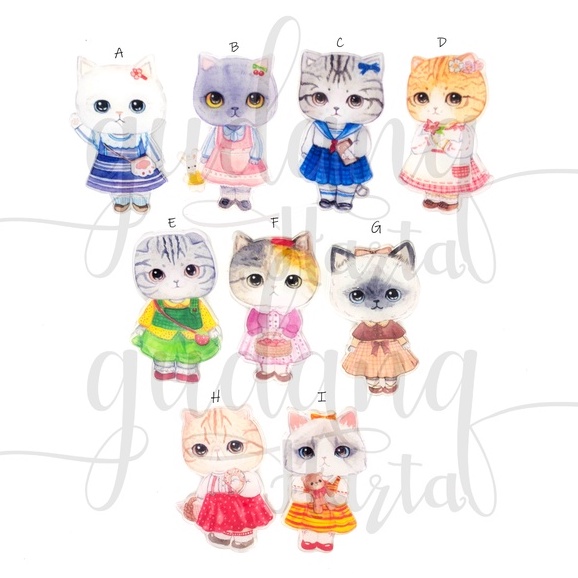 Pin Akrilik Cat Girl Pin Kucing Perempuan Unik Bros Tas GH 208473