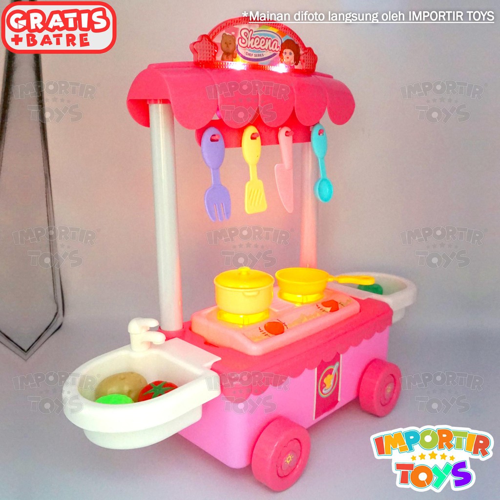 Mainan Kitchen PLAY SET IMPORTIR TOYS FREE BATRE bisa MENYALA lengkap dgn MUSIK