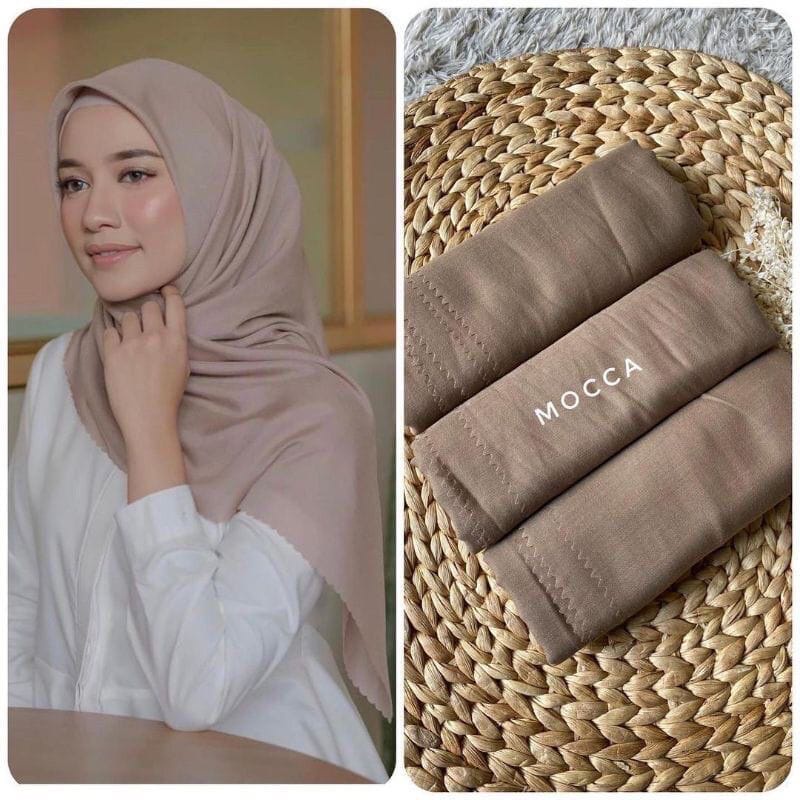 Kerudung Segi Empat Polos Voal Premium|Jilbab Voal Polos|Lasecut