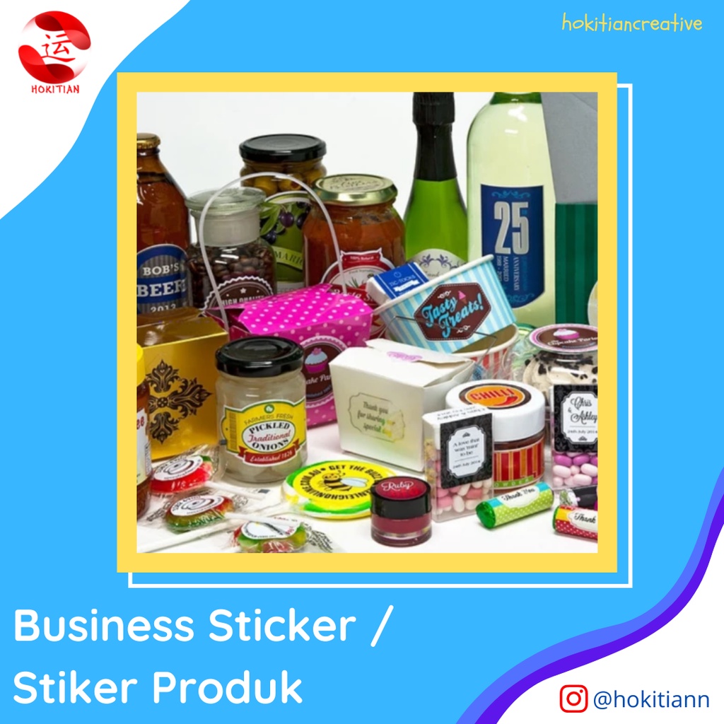 Sticker Produk Label Produk Custom Sticker Label Kemasan Sticker Custom ...