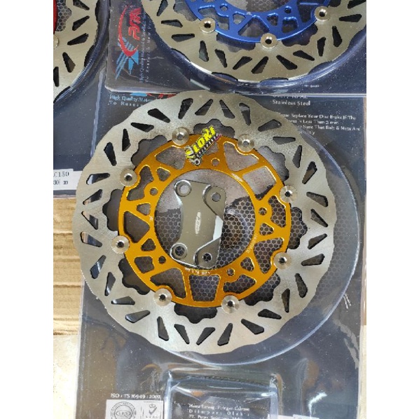 Disc Brake Cakram Piringan PSM Titanium Kembang 300 mm Floating Jupiter Fizr F1zr Rxking Mxking not Moto1 TDR-Mxking gold 300mm
