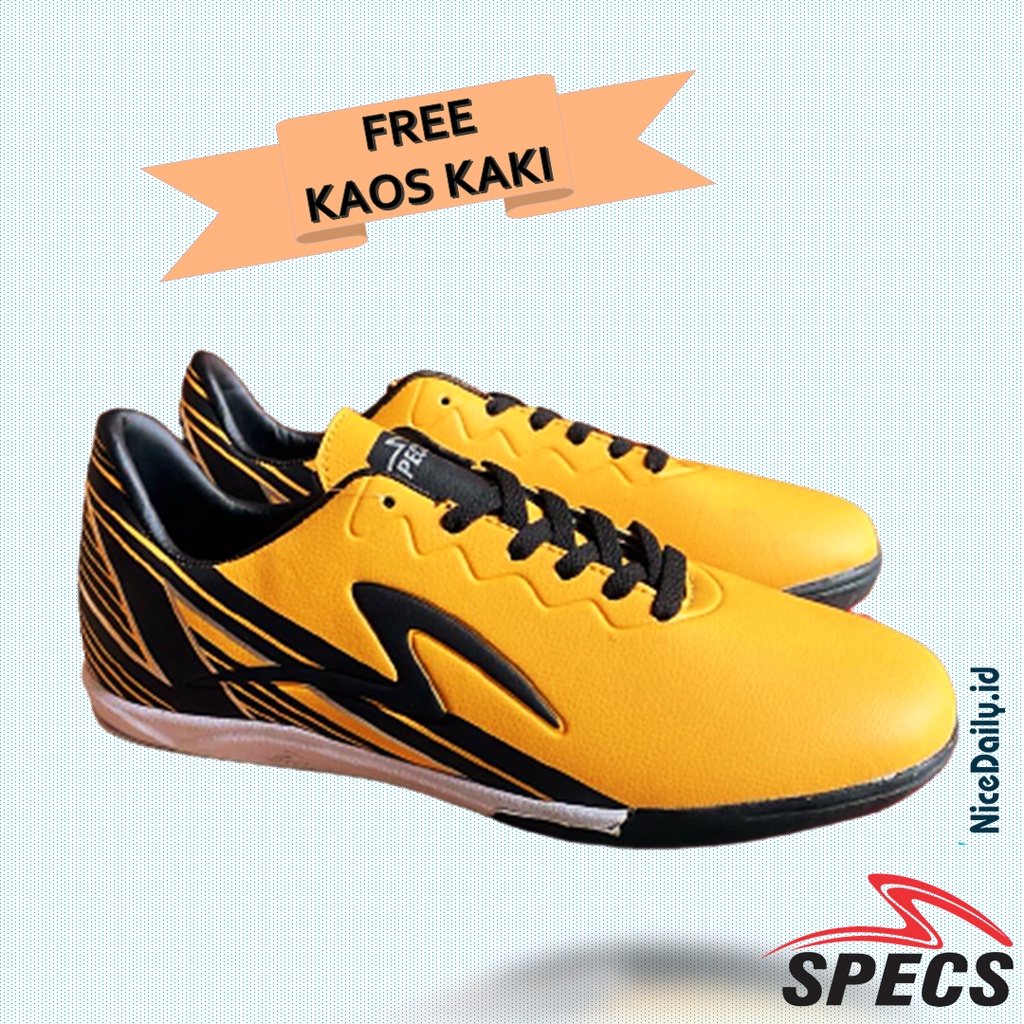 Sepatu Futsal Premium Specs Accelerator Lightspeed 20 IN Orange Pop Sneaker Olahraga Impor Keren