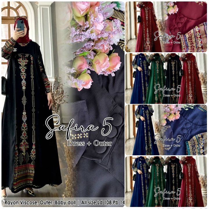 GAMIS SYAR'I SAFIRA PLUS OUTER LEPAS