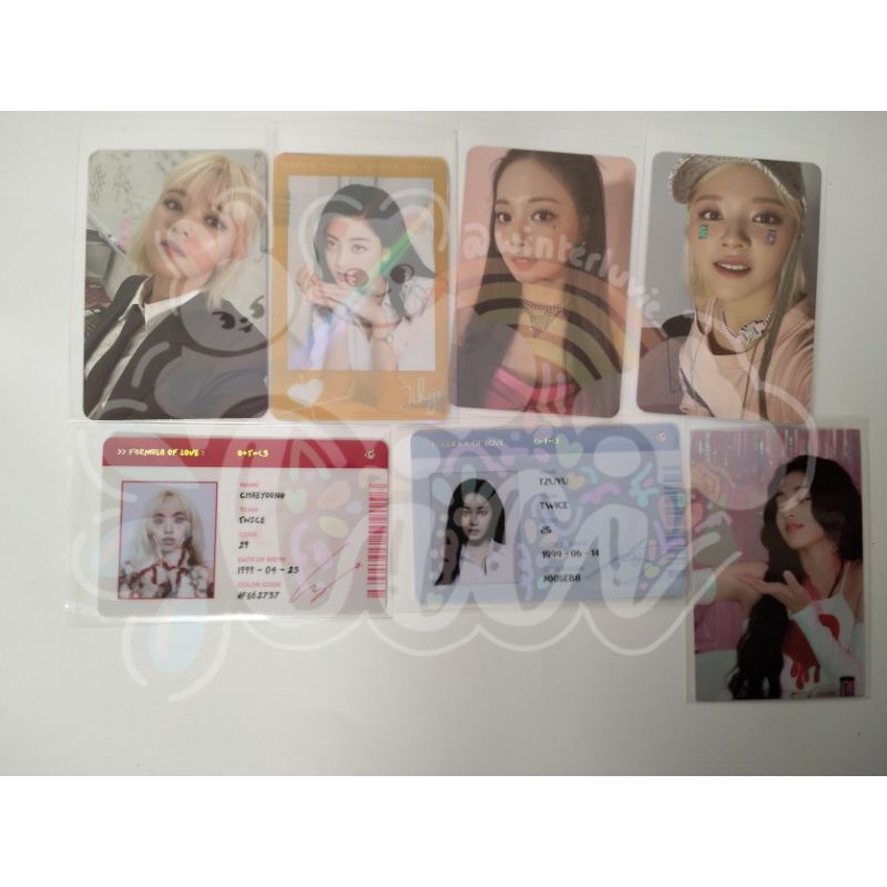 Twice Photocard Formula of Love + benefit withdrama jihyo