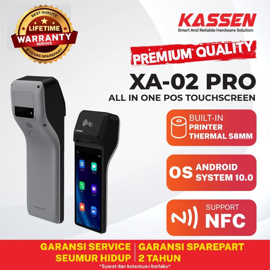 MESIN KASIR POS ANDROID MOBILE WIFI 4G PAPER 58 | KASSEN XA 02 PRO