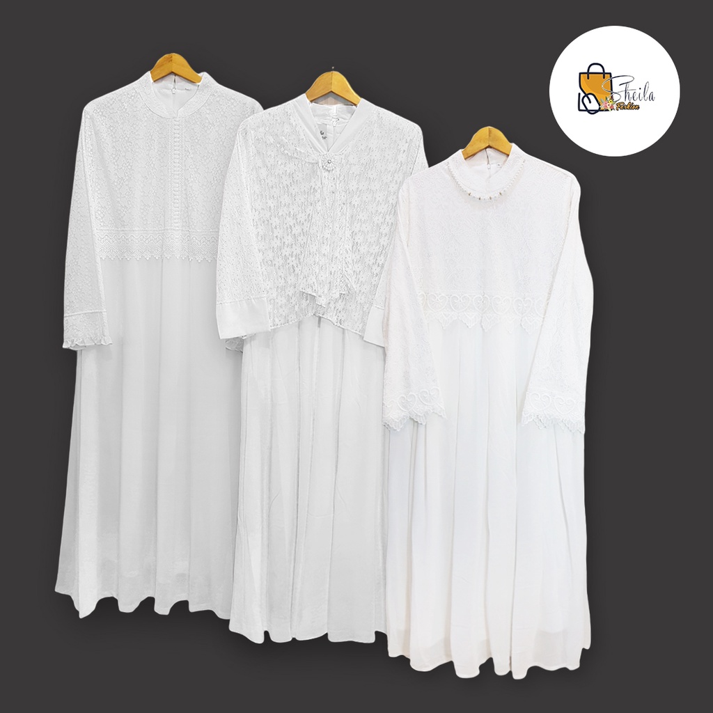 Gamis Brokat Putih