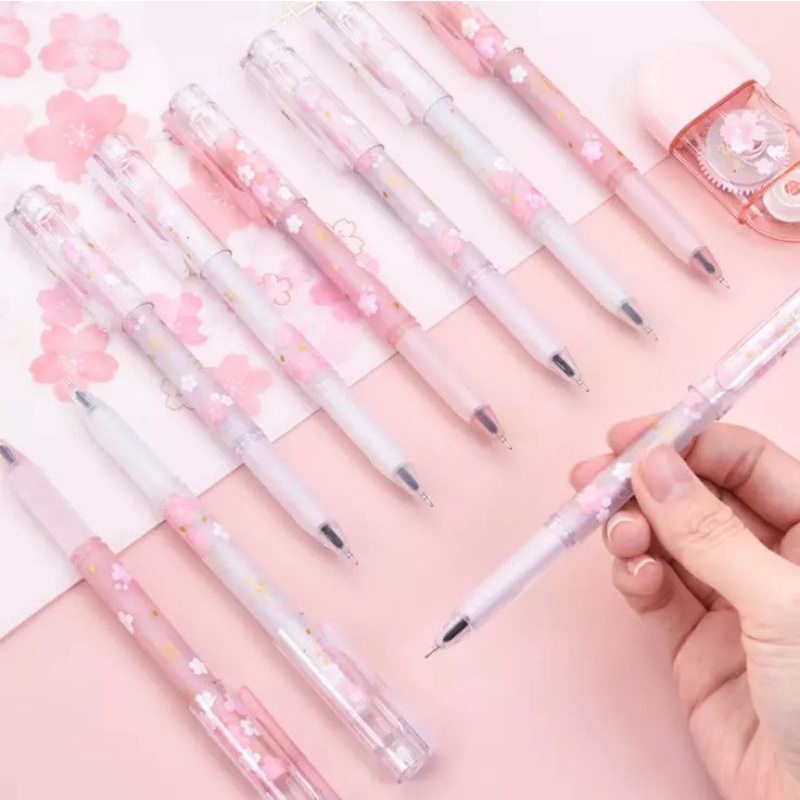 

[3KUNI] Deli Pulpen & Correction Tape Motif Sakura