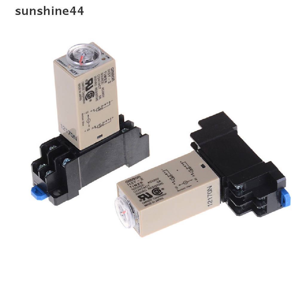 Sunshine 220v H3Y-2 Power On Time Relay Delay Timer 0-30s / 60s Dpdt &amp; Base