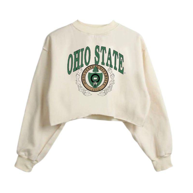 Sweater Wanita Ohio State Crope