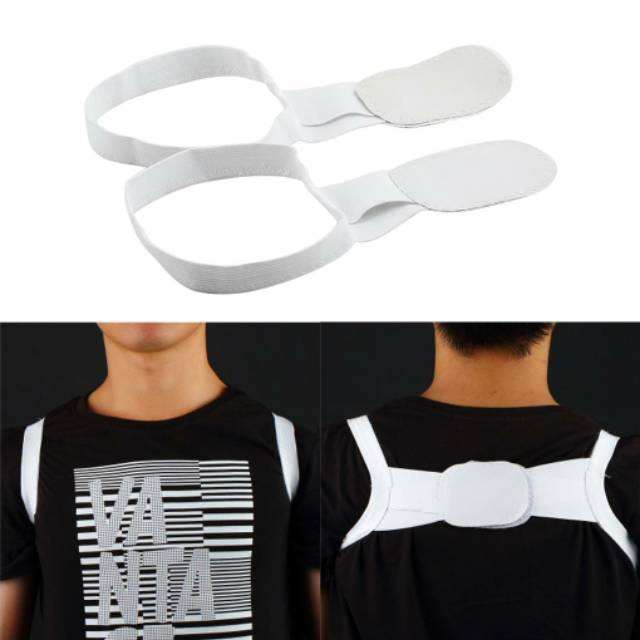 POSTURE CORRECTOR TALI PENEGAK PENYANGGA PUNGGUNG BUNGKUK PENEGAK POSTUR - WHITE