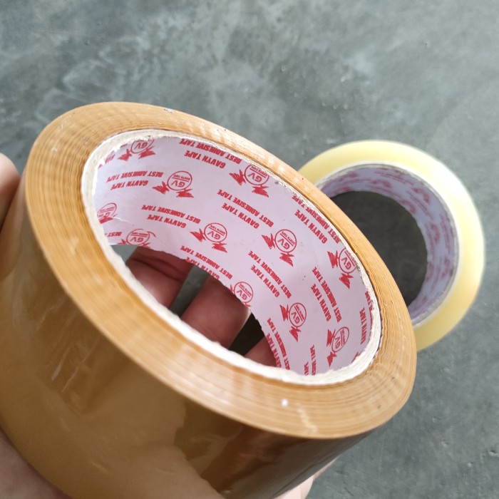 

Lakban Bening Coklat 45mm x 90 Yard / Lakban 2 Inch 45 mm 4,5 Cm 90 - Bening Coklat