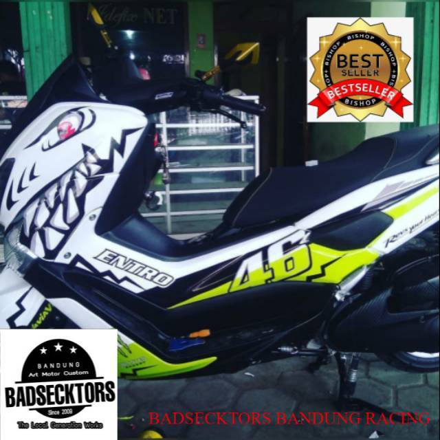 Decal NMAX Sticker NMAX Shark Rossi Kode 1246 keren