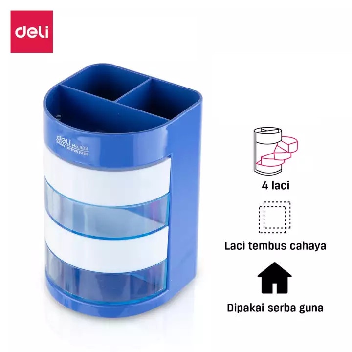 

Deli | Tempat Pulpen (Pen Holder) | 4 Drawer & 3 Compartment | E904