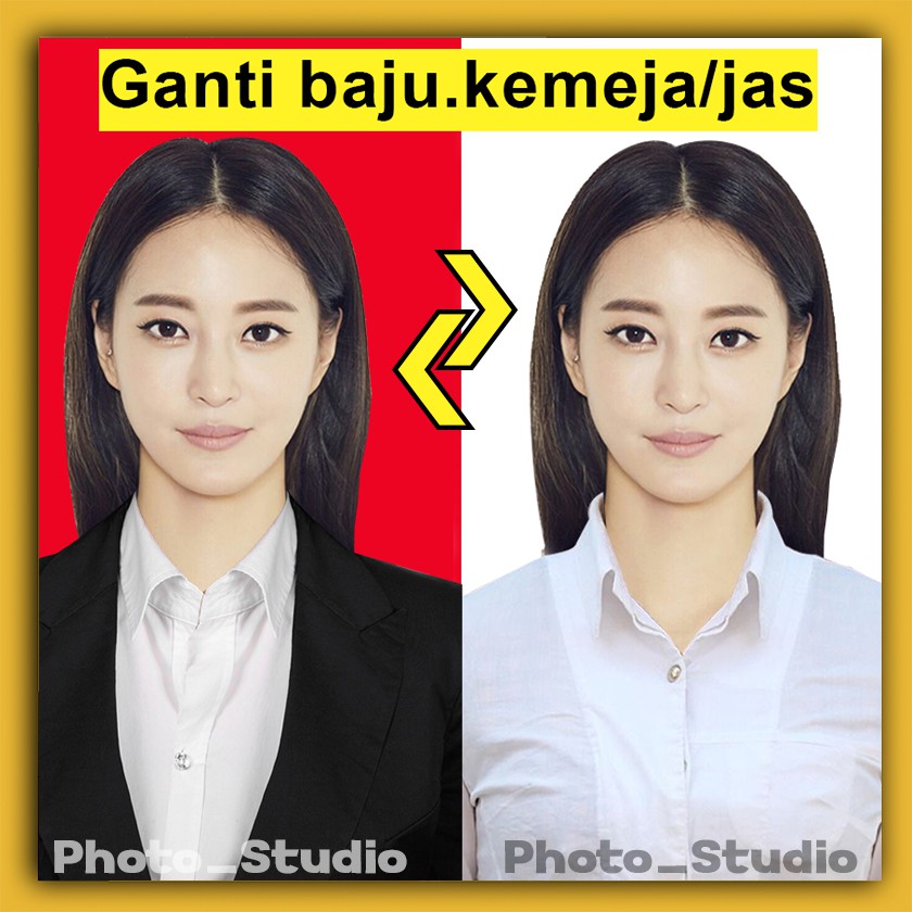 jasa edit poto ganti baju kemeja / jashapus beckground edit poto  ijazah/ktp