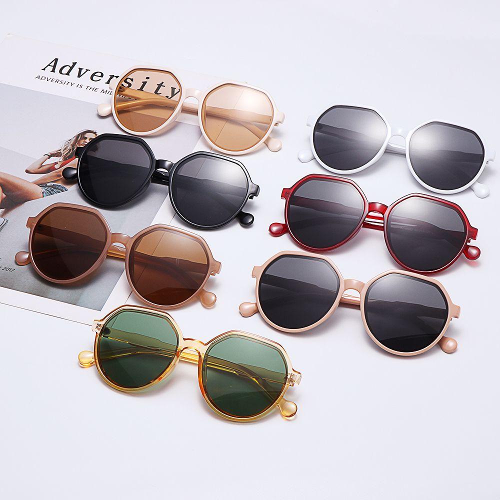 Chookyy Kacamata Hitam Untuk Wanita Pria Ins Trend Designer Round Sun Glasses