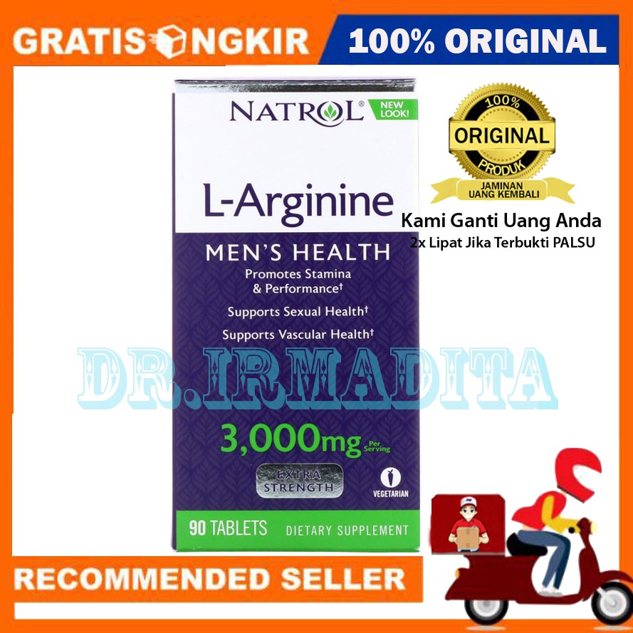 NATROL L-ARGININE 3000 mg 90 TABLET DUKUNG KESEHATAN SEKSUAL STAMINA DAN PERFORMA