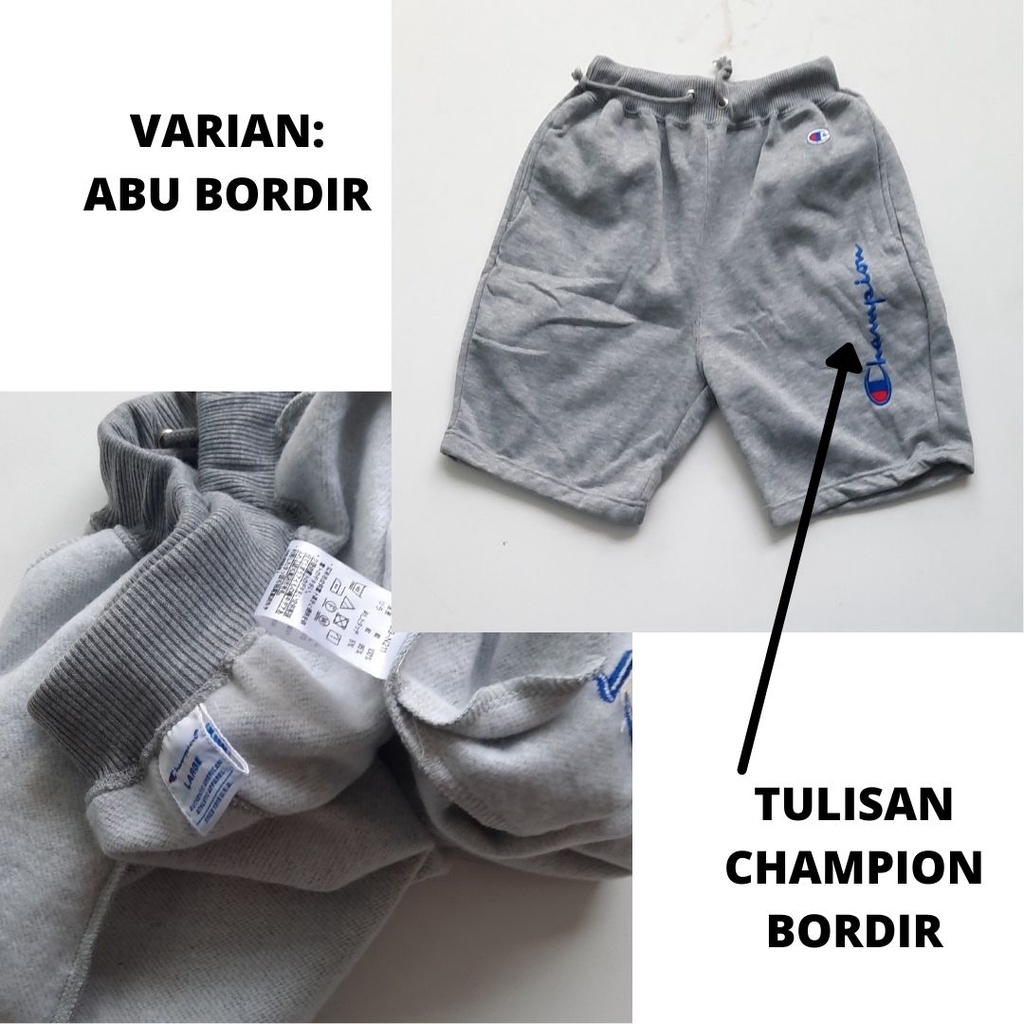 Champion Short Pants Script BORDIR LOGO / Celana Pendek Champion Original Pria Wanita