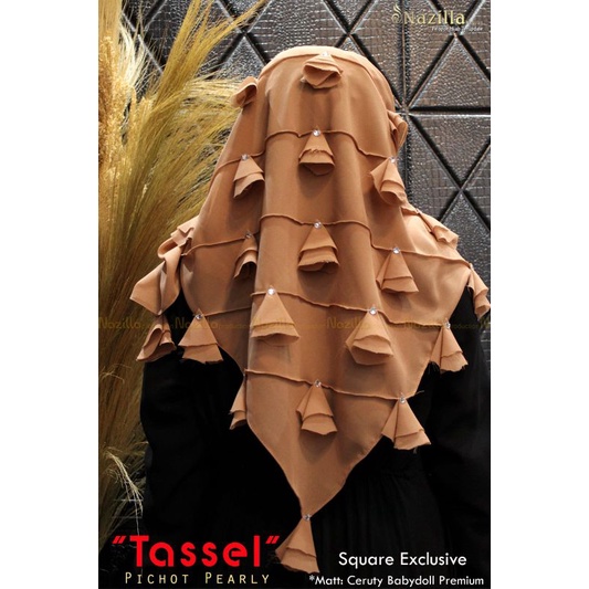 Siap [ COD ] Hijab wanita segi empat - Hijab Ronce - Hijab Nazila Ori