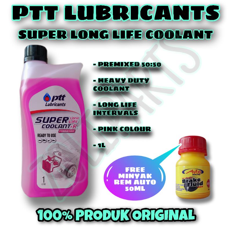 Jual PTT LUBRICANTS SUPER LONG LIFE COOLANT 1L PREMIXED 50:50 AIR ...