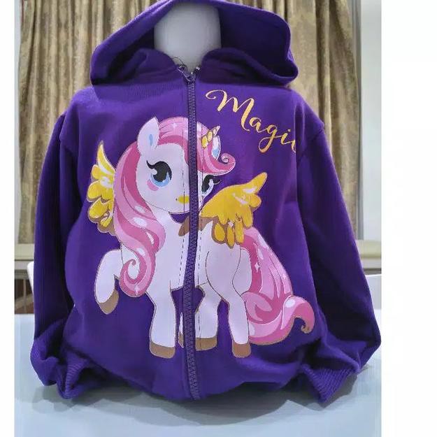 Terbaik-254  JAKET SWEATER HOODIE ANAK PEREMPUAN 3 4 5 6 7 8 9 tahun/KADO ULTAH