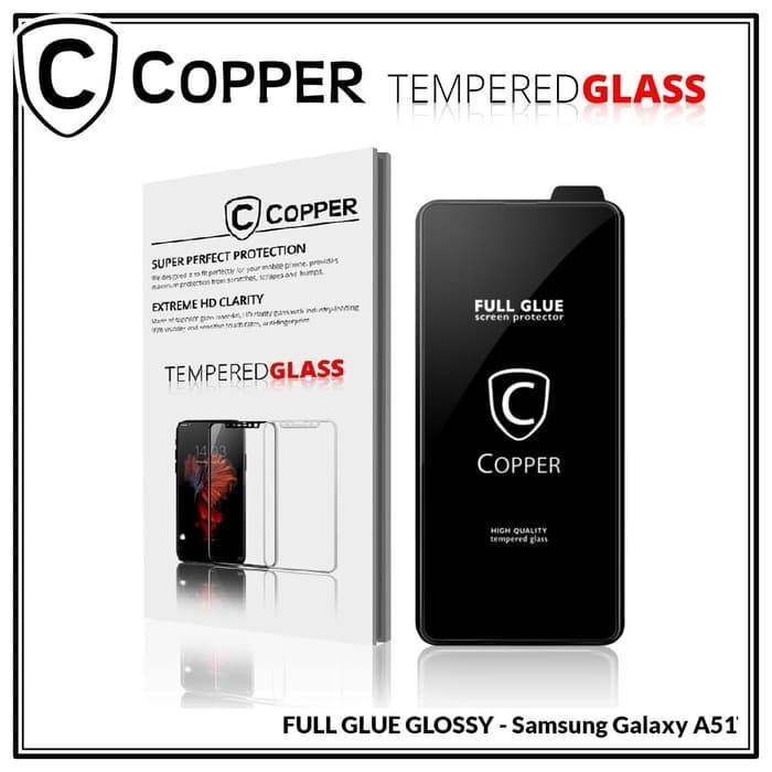 Samsung Galaxy A51 - COPPER Tempered Glass FULL GLUE PREMIUM GLOSSY-0