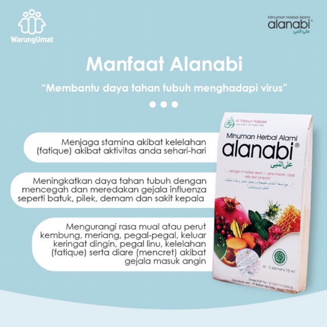 

Alanabi Minuman Herbal At Tibbun Nabawi Isi 3 Sachet