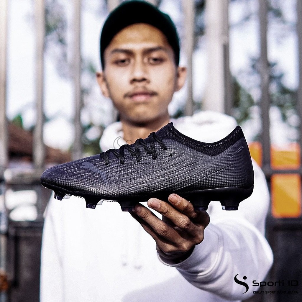 Sepatu Bola Puma Ultra 3.1 FG/AG - All Black 106086-02 Original | Sepatu Bola Puma