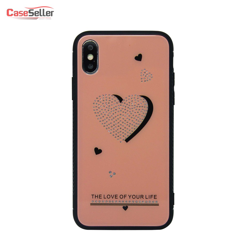 CaseSeller - Hardcase Glass Blink Diamond Xiaomi Redmi Poco F1 Mi6X/A2 K20 6A 7