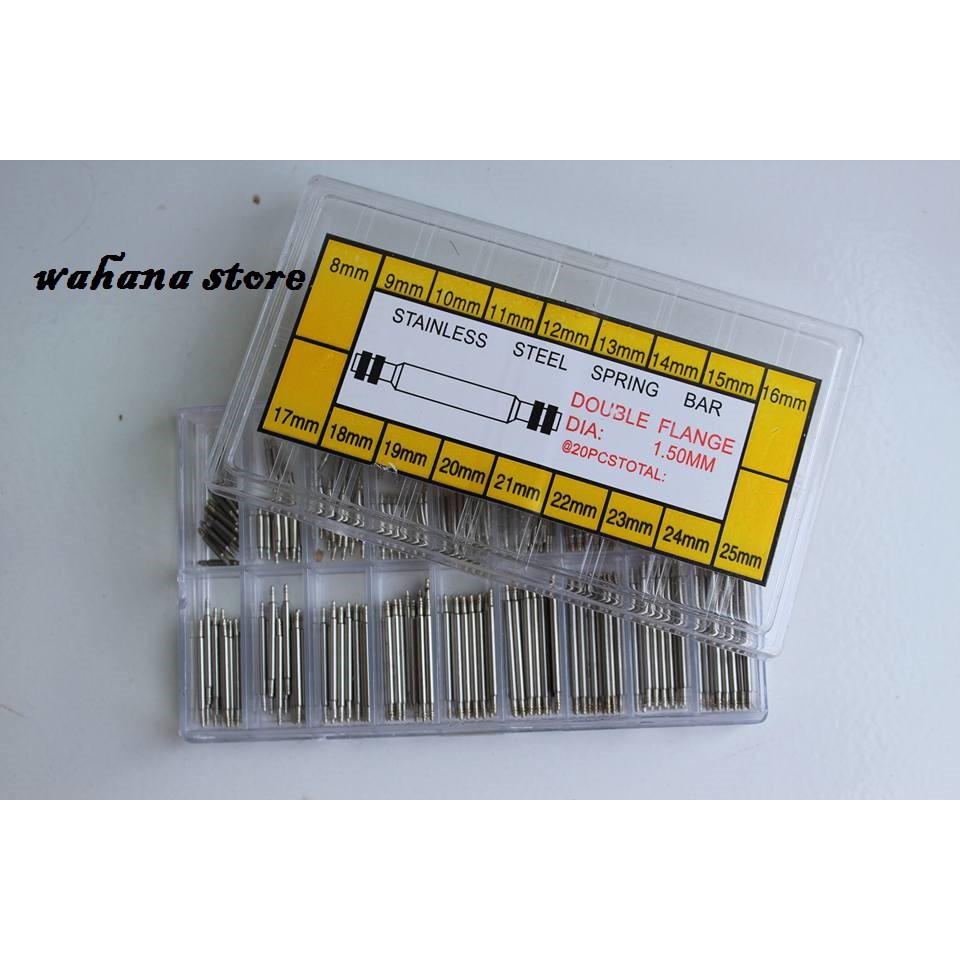 SPRING BAR DOUBLE FLANGE 1,5 MM PEN JAM TANGAN PAKET