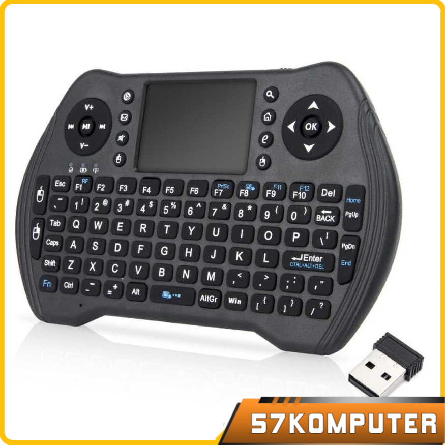 Keyboard Wireless Mini Gaming Touchpad Untuk Laptop Desktop Smart Tv Portable 2.4GH - MT10