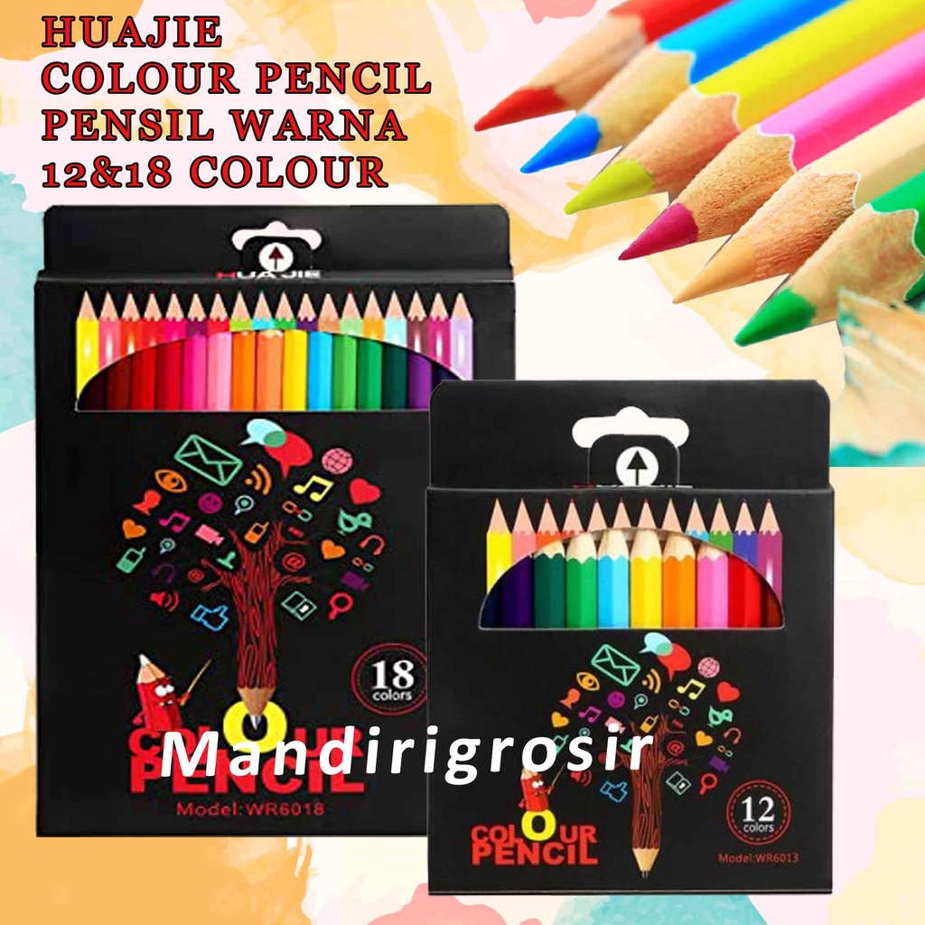 Colour Pencil Huajie * Pensil Warna * Pensil Mewarnai