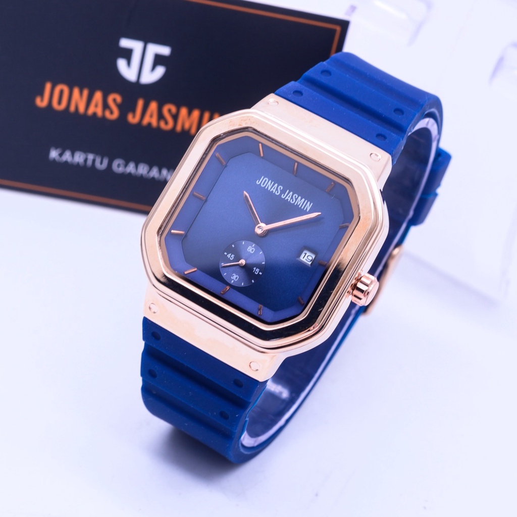 Jam Tangan Wanita Jonas Jasmin H8909B Tali Rubber Free Box &amp; Baterai