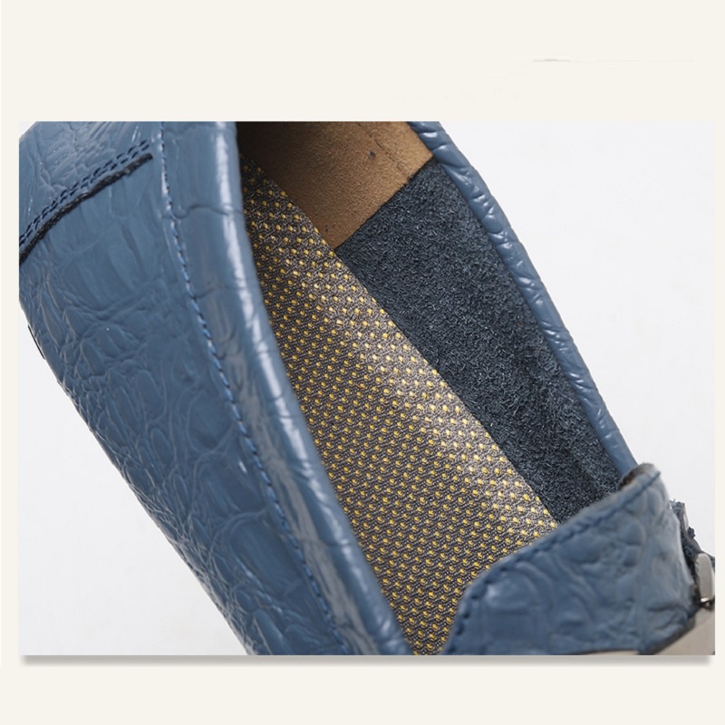 100% ASLI KULIT Sepatu Pantopel Pria Motif Kulit Buaya Cowok Santai Sepatu Slip On Import Sepatu Murah Keren 105