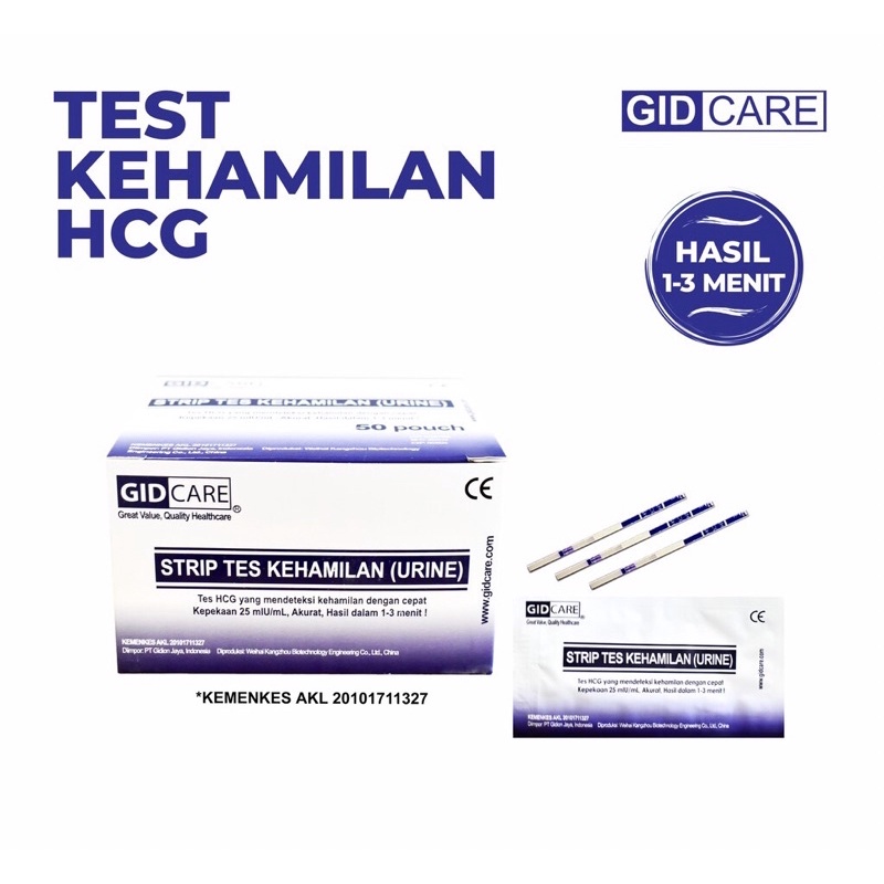 Tes Kehamilan Gid Care Pregnancy Test Strip Testpack HCG