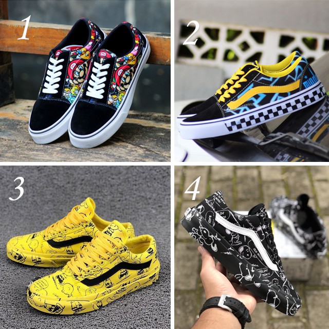 SEPATU VANS AUTHENTIC FULL BLACK HITAM POLOS WHITE PUTIH 