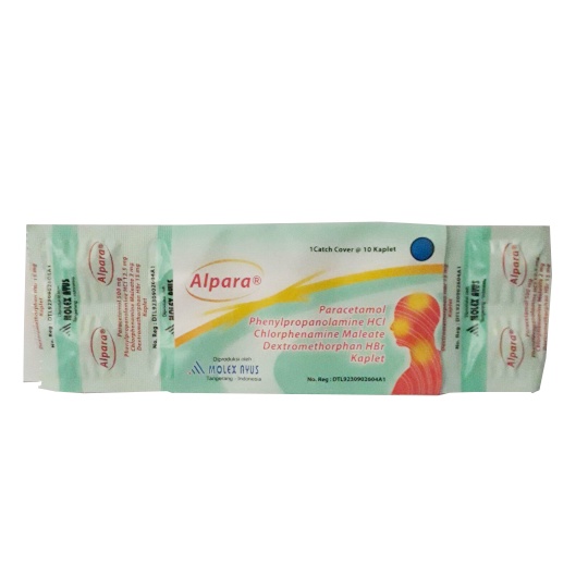 ALPARA STRIP 10 TABLET MEREDAKAN FLU DEMAM SAKIT KEPALA PILEK BERSIN